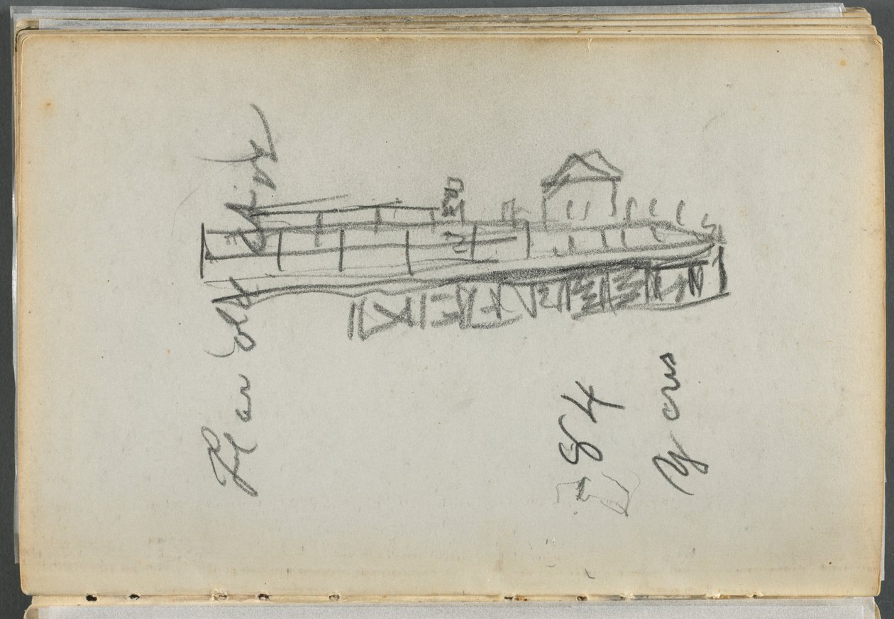 Skissbok, The Dells, nr 127, sidan 186: Docka av Maurice Prendergast