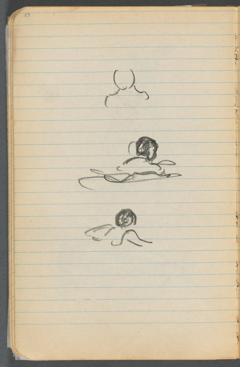 Skissbok, sidan 069: Figurer av Maurice Prendergast