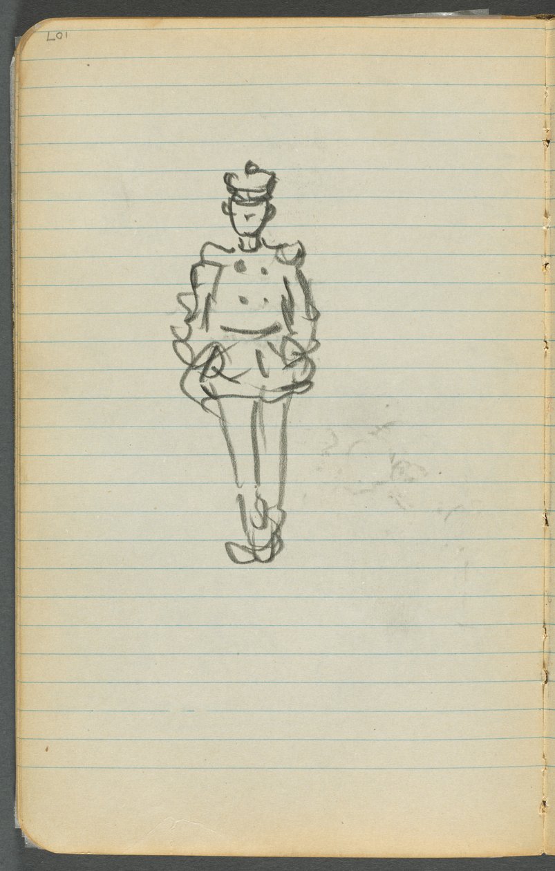 Skissbok, sidan 107: Sailor av Maurice Prendergast