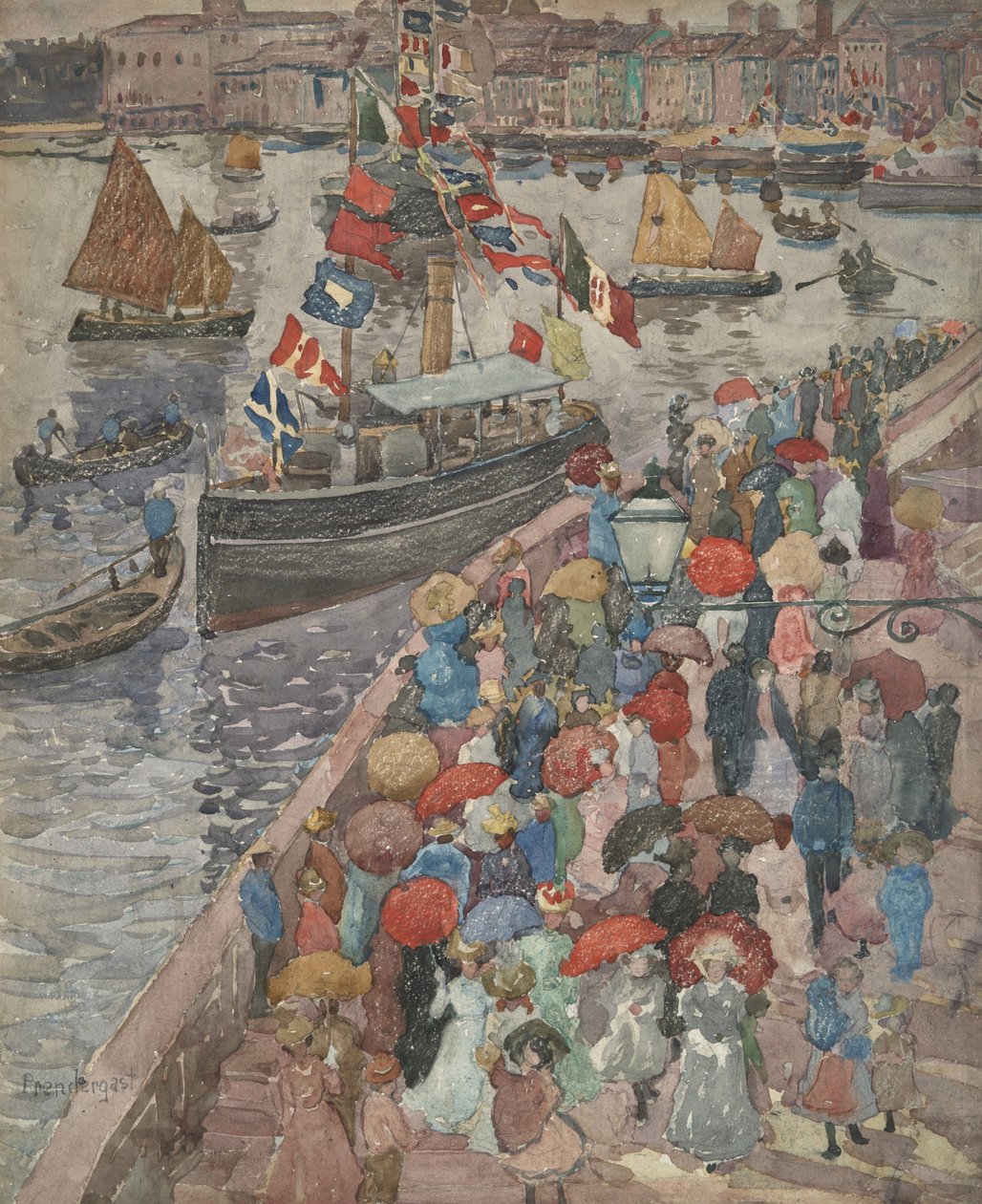 Kajen, Venedig (framsida); Venetia Marina (baksida) av Maurice Prendergast