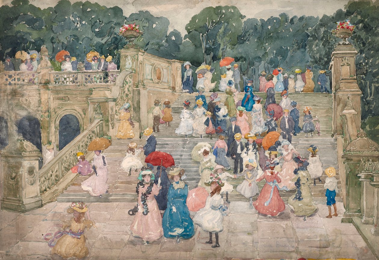 The Terrace Bridge, Central Park av Maurice Prendergast