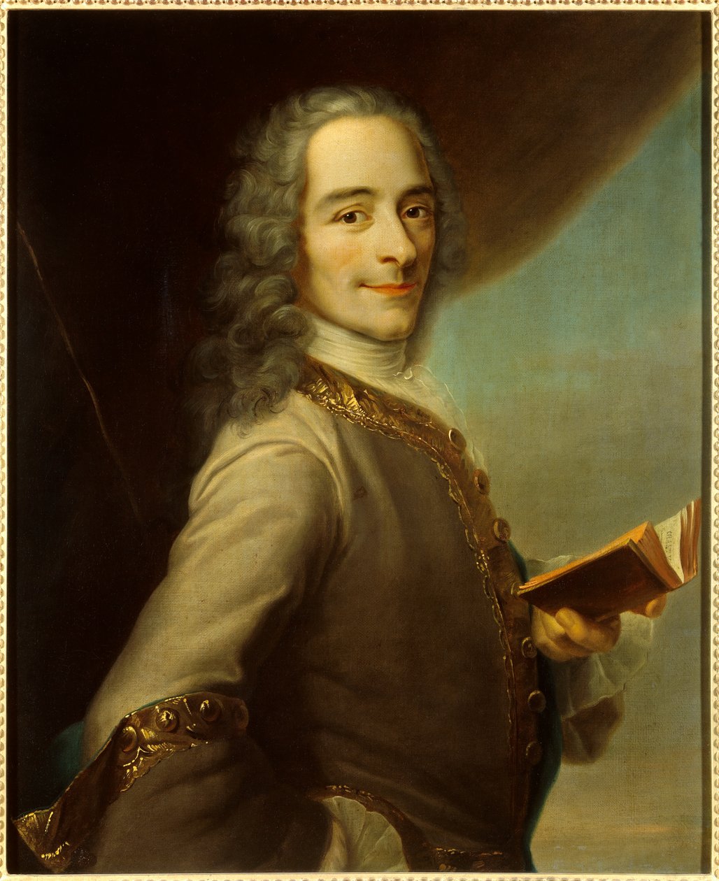 Porträtt av Francois Marie Arouet dit Voltaire av Maurice Quentin de La Tour