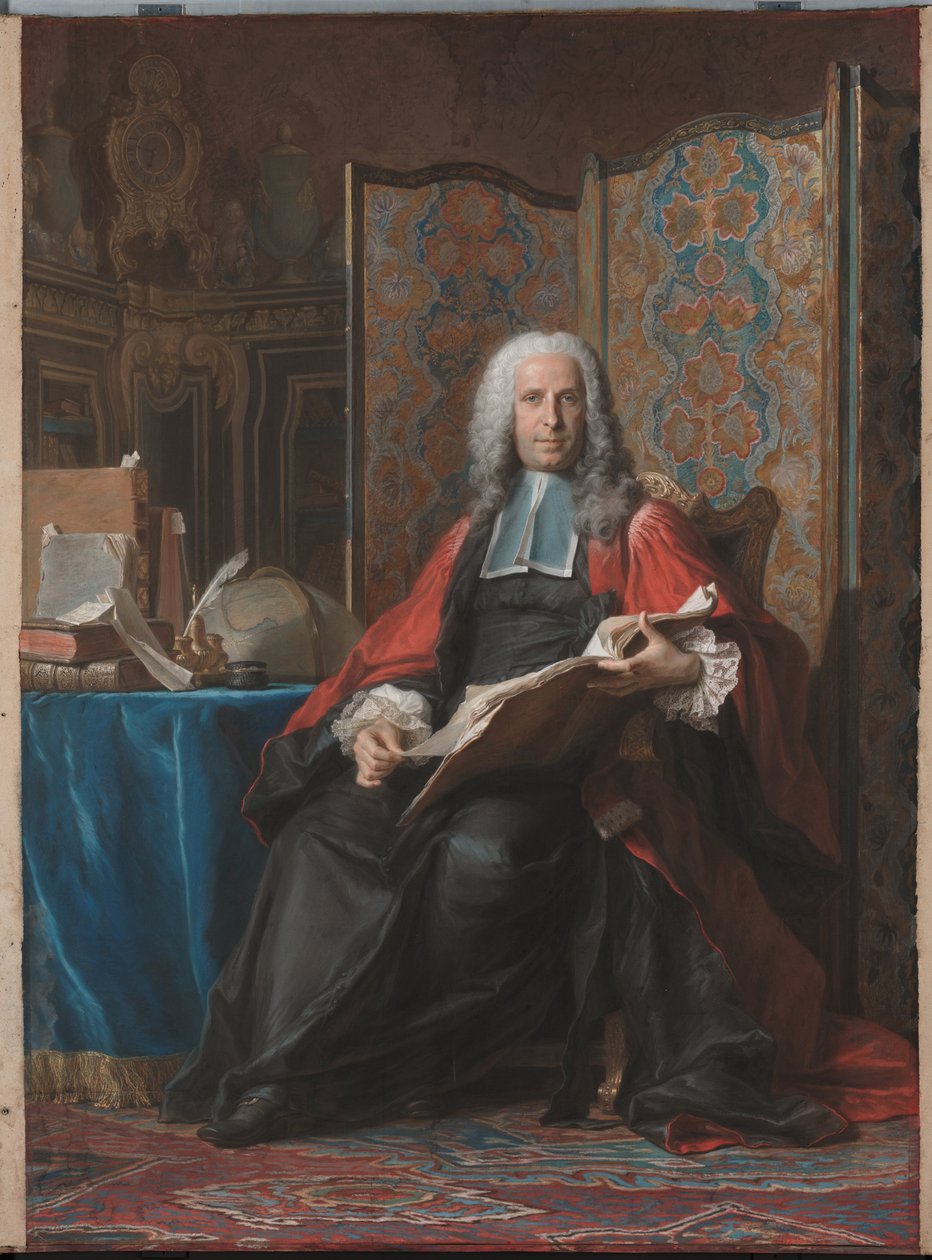 Porträtt av Gabriel Bernard de Rieux av Maurice Quentin de La Tour
