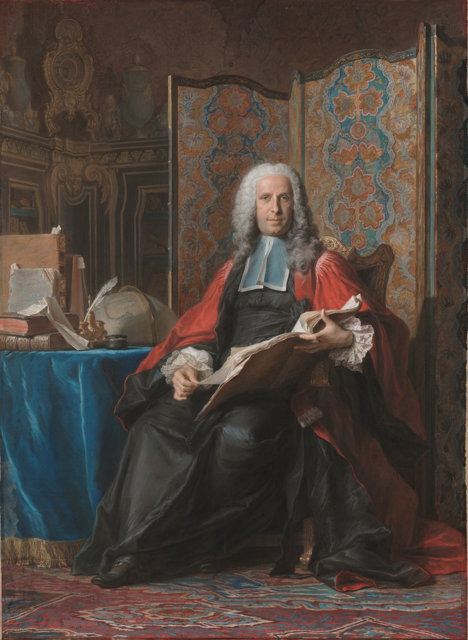 Porträtt av Gabriel Bernard de Rieux av Maurice Quentin de La Tour