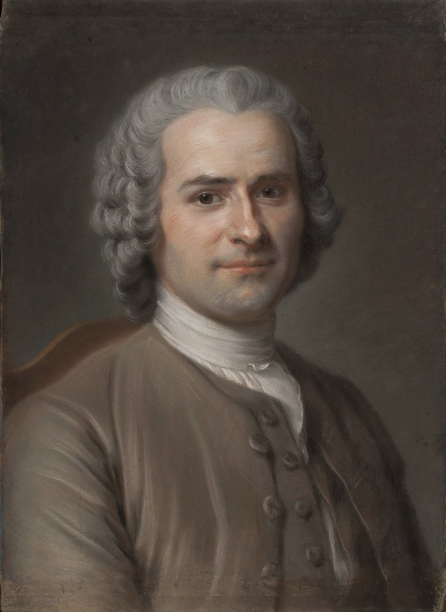 Porträtt av Jean-Jacques Rousseau 1712-1778 av Maurice Quentin de La Tour