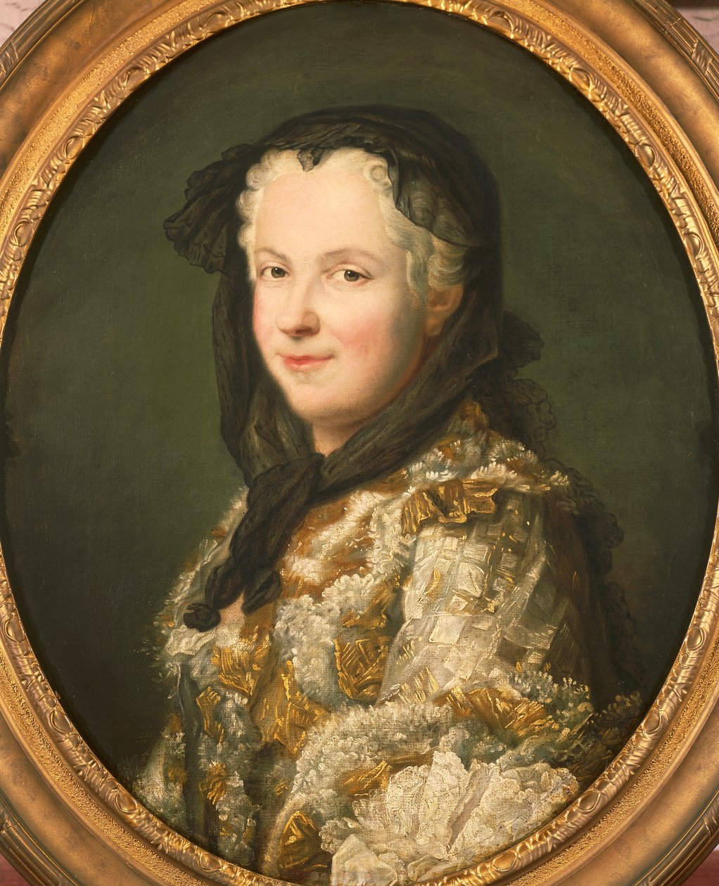 Porträtt av Maria Leszczynska, olja på duk av Maurice Quentin de La Tour