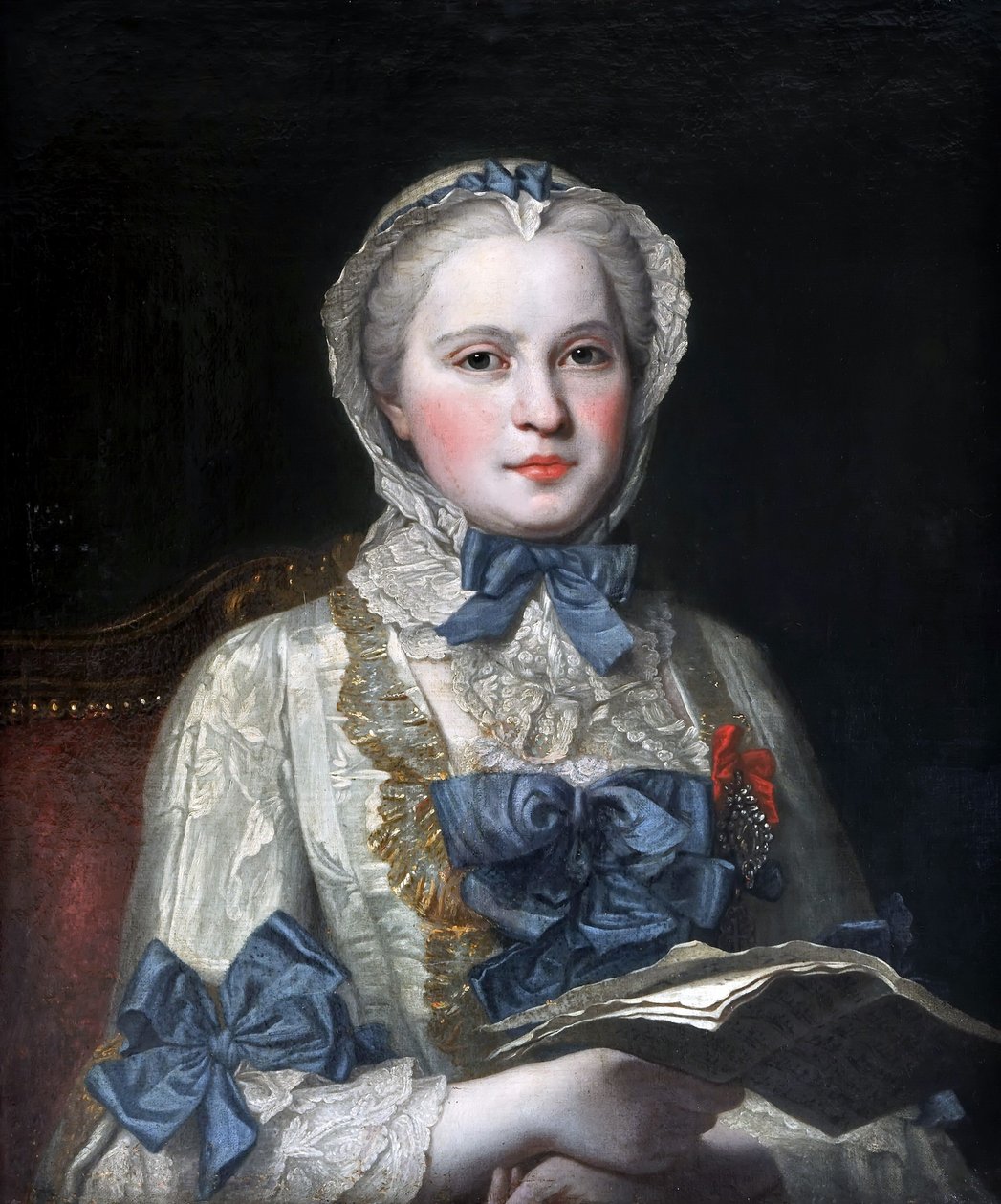 Porträtt av prinsessan Maria Josepha av Sachsen 17311767 av Maurice Quentin de La Tour