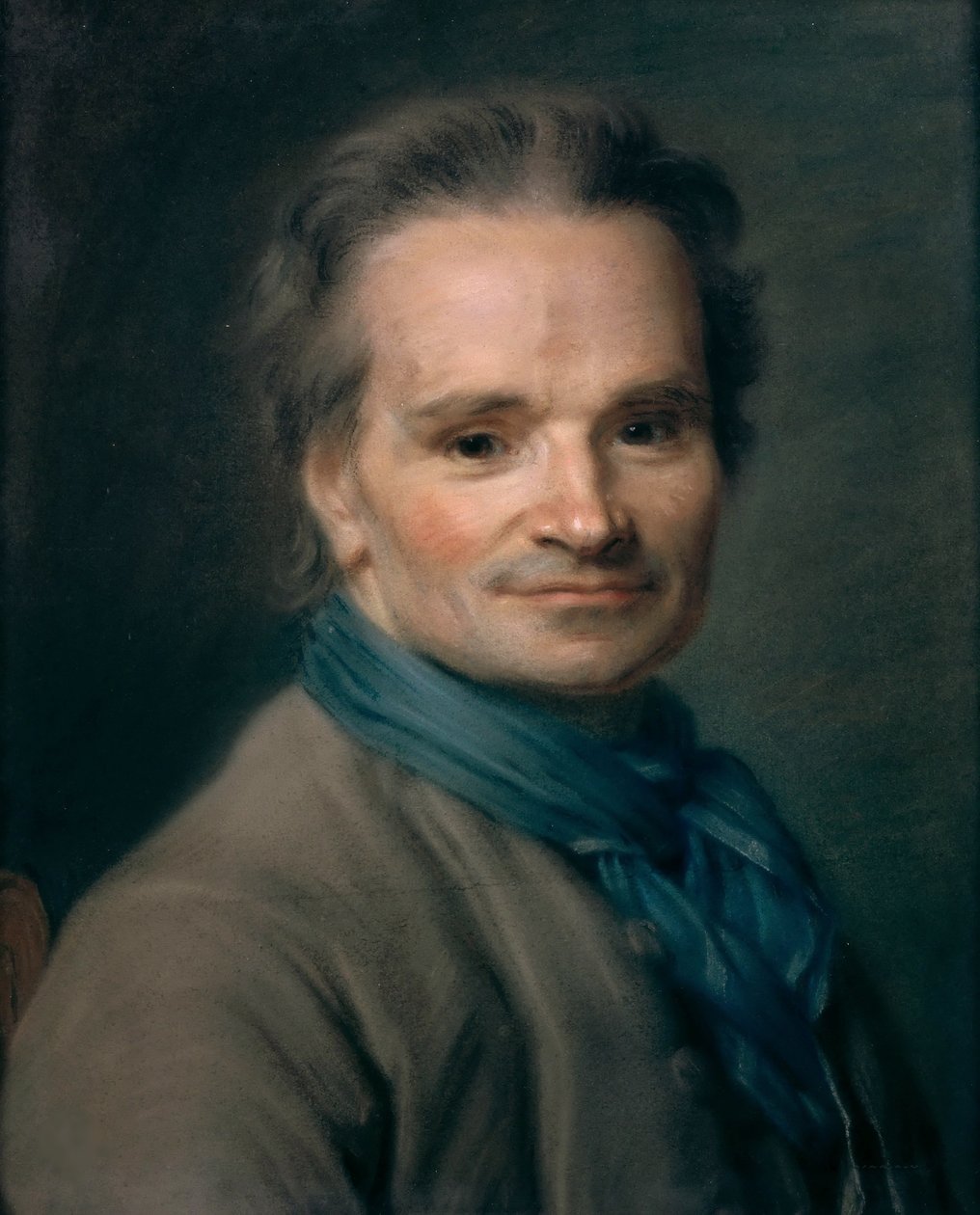 Porträtt av skulptören Jean-Baptiste Lemoyne 1704-1778, 1763. av Maurice Quentin de La Tour