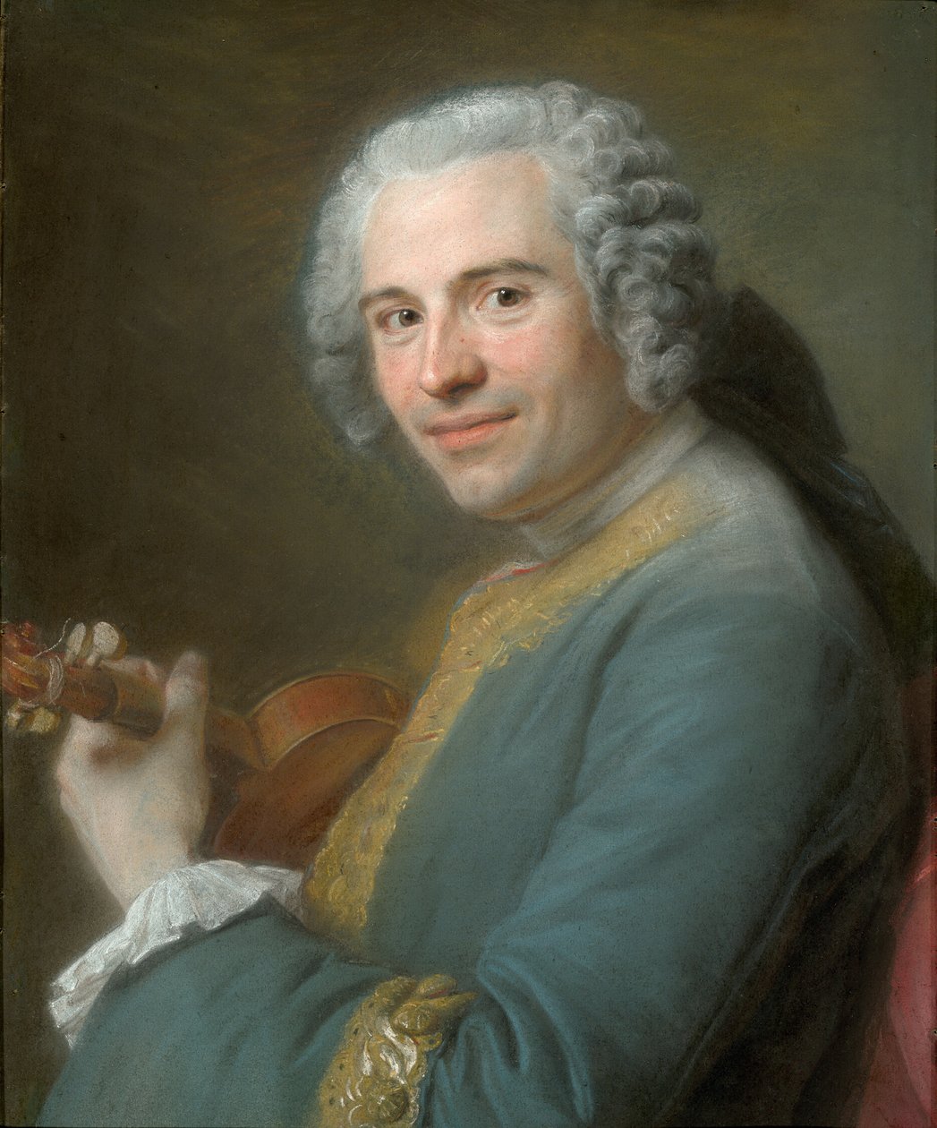 Porträtt av Jean-Joseph Cassanéa de Mondonville av Maurice Quentin de Latour