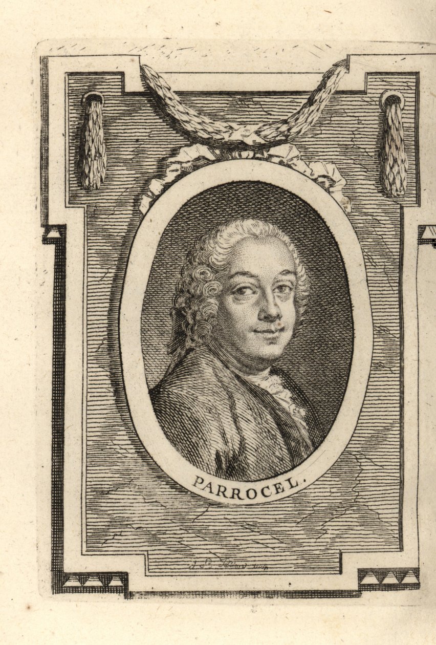 Charles Parrocel, fransk målare. av Maurice Quentin de la (after) Tour