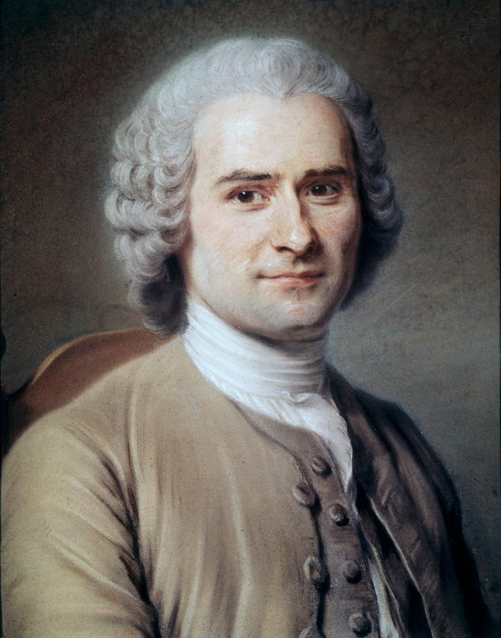 Porträtt av Jean Jacques Rousseau av Maurice Quentin de La Tour