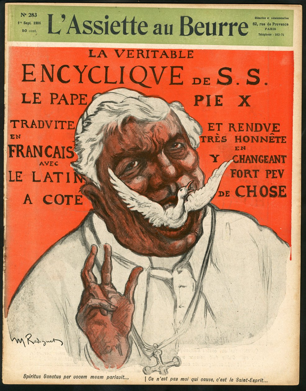 Omslag till "" The Butter Plate"", nummer 283, Satirical in Colors av Maurice Radiguet