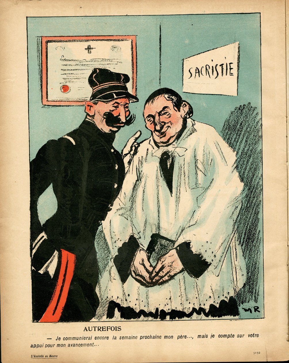 Smörtallriken, nummer 188, satirisk i färg av Maurice Radiguet