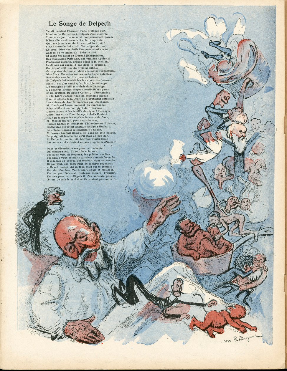 Smörtallriken, nummer 195, satirisk i färg av Maurice Radiguet