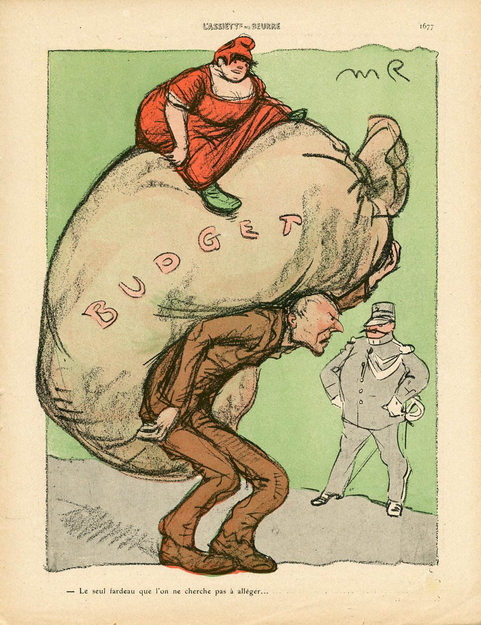 Smörtallriken, nummer 468, satirisk i färg av Maurice Radiguet