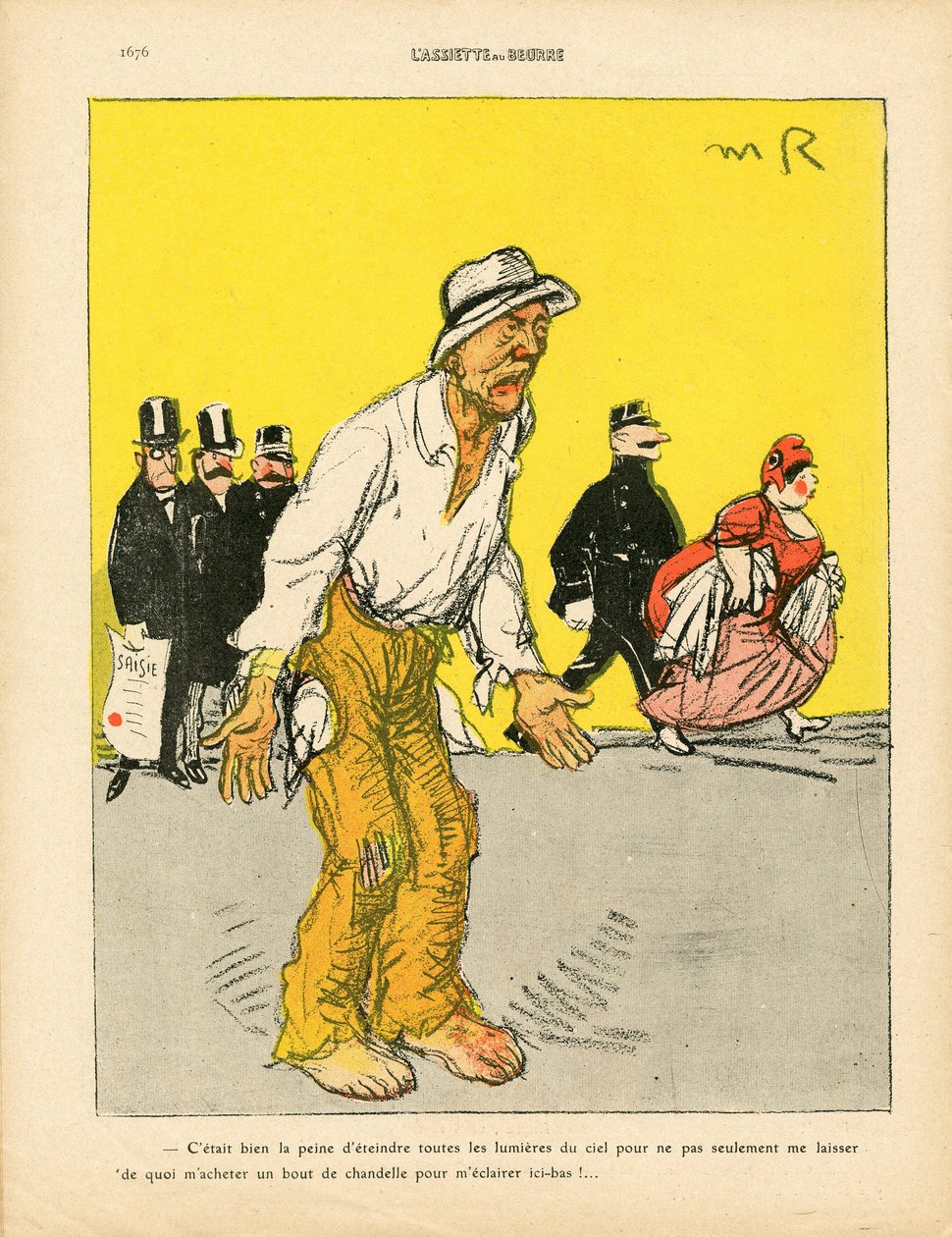 Smörtallriken, nummer 468, satirisk i färg av Maurice Radiguet