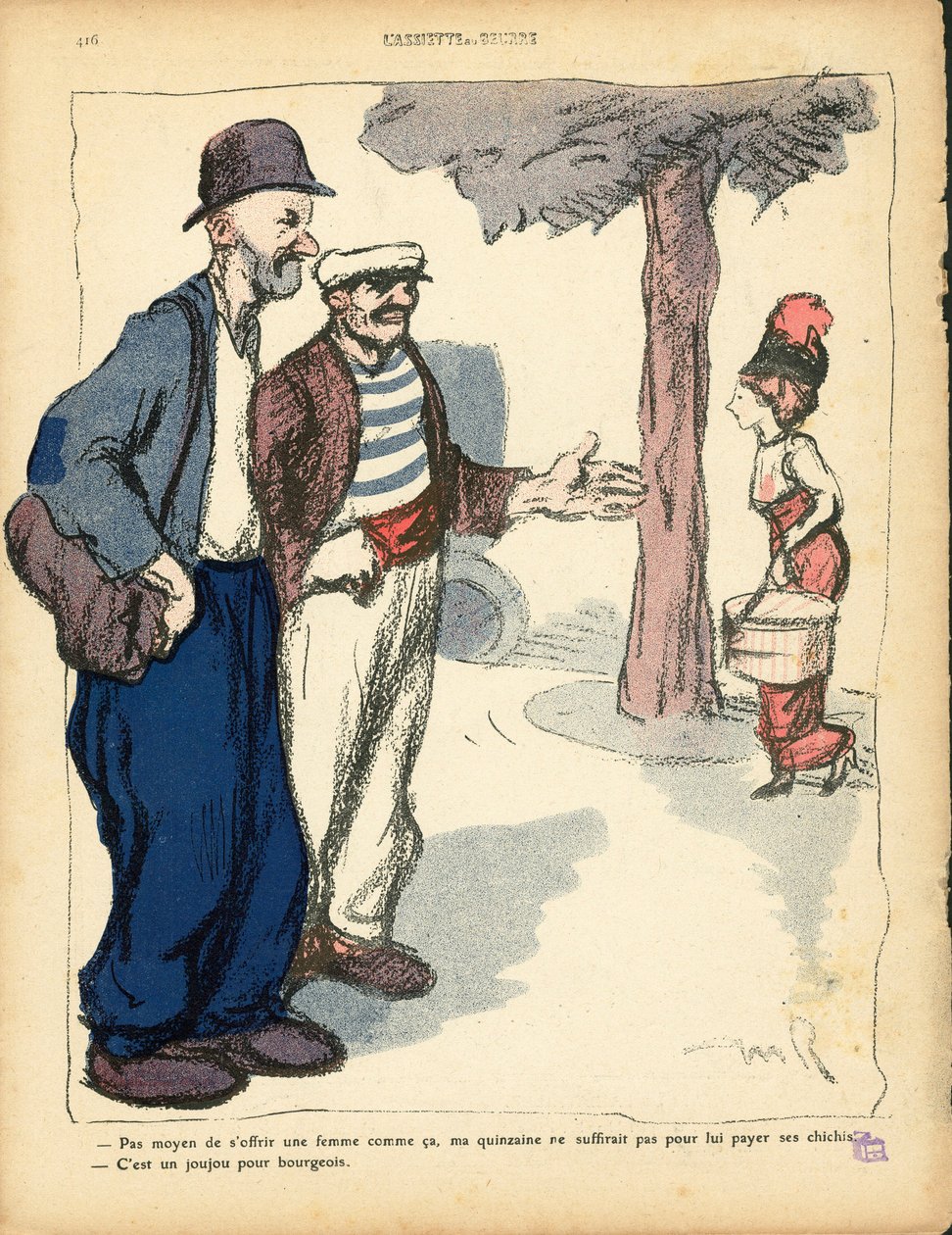 Smörtallriken, nummer 494, satirisk i färg av Maurice Radiguet