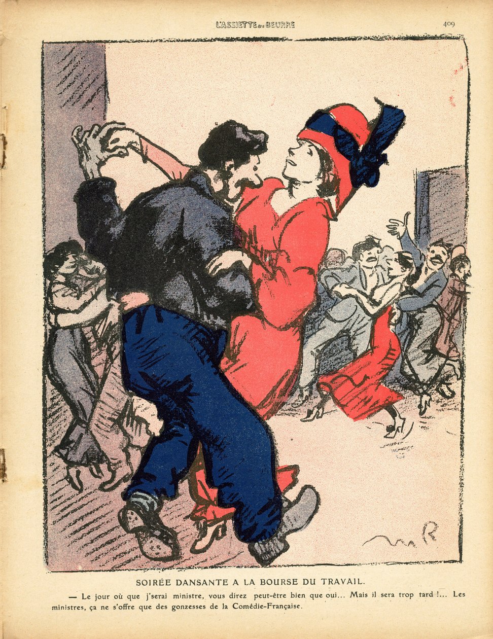Smörtallriken, nummer 494, satirisk i färg av Maurice Radiguet