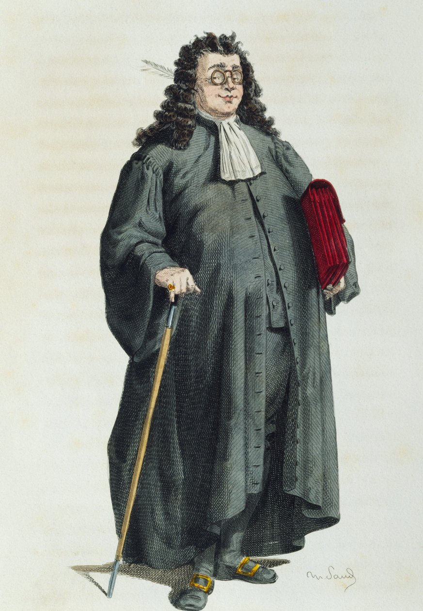 Notarie eller advokat 1725, av Maurice Sand (1823-1889) av Maurice Sand