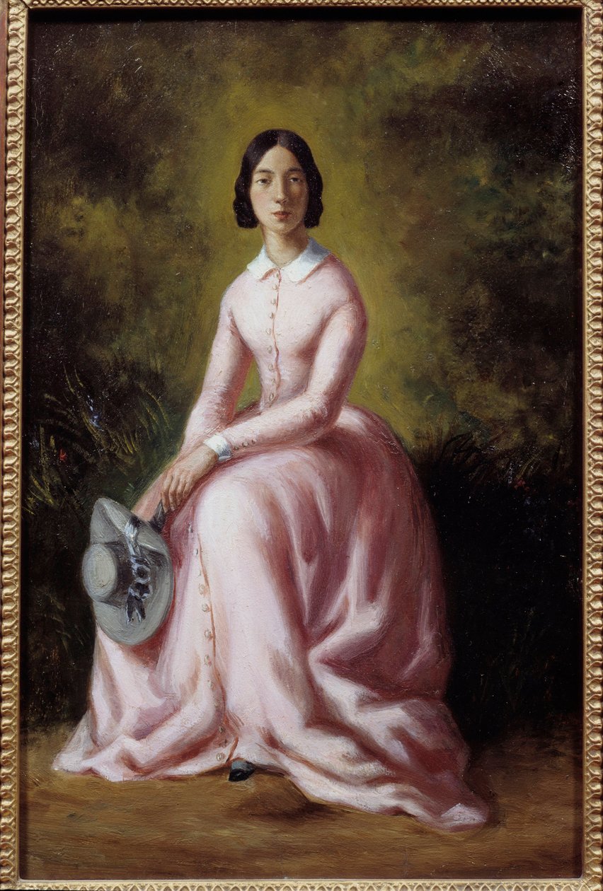 Porträtt av sångerskan Pauline Viardot (1821-1910) Målning av Maurice Sand (1823-1889) 1800-talets Paris, musee de la Vie Romantique - Porträtt av sångerskan Pauline Viardot (1821-1910). Målning av Maurice Sand (1823-1889) av Maurice Sand