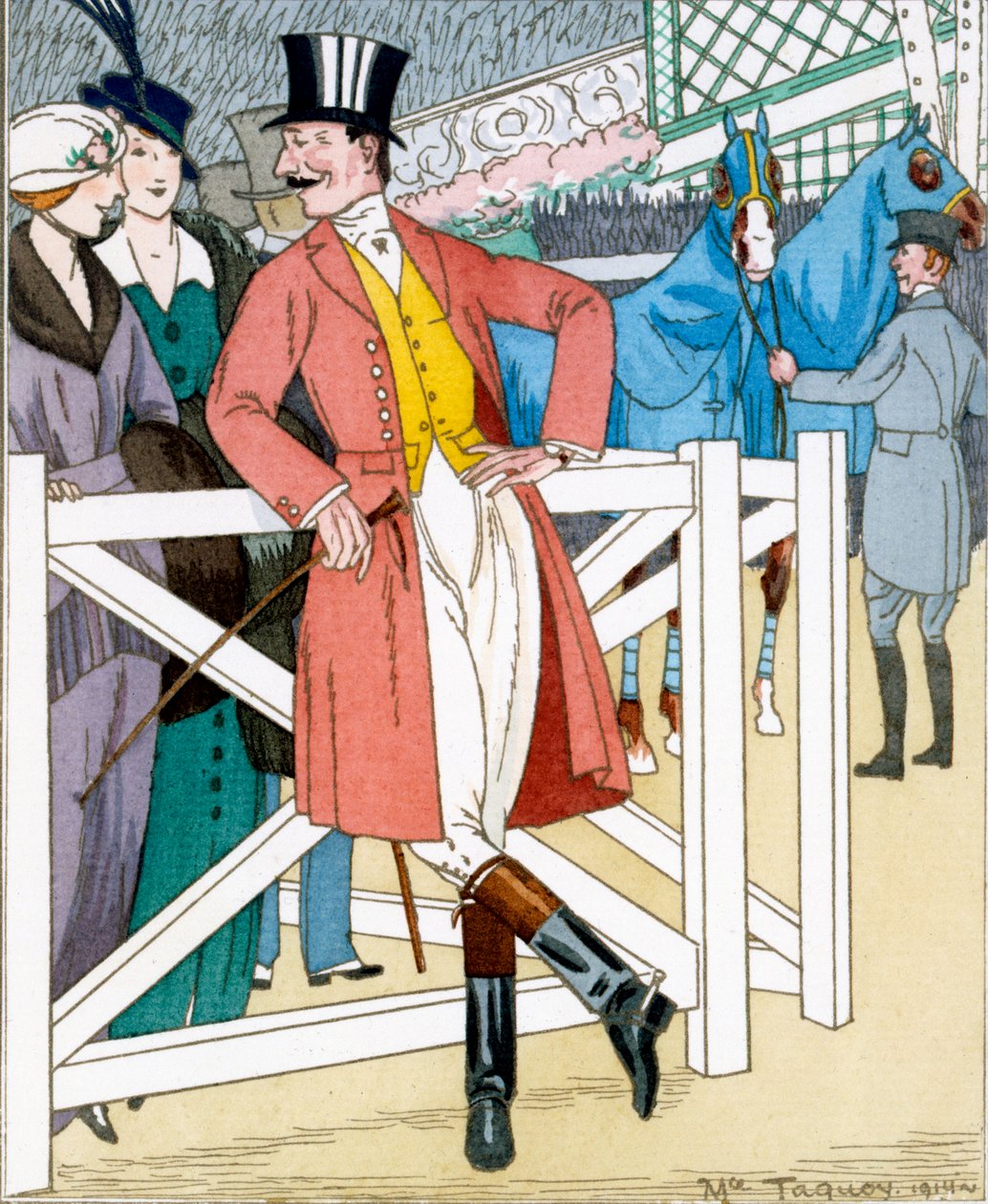 "Gazette du Bon Ton": N. 4, Les Propos Obligantes, hålls för Concours Hippique av Maurice Taquoy