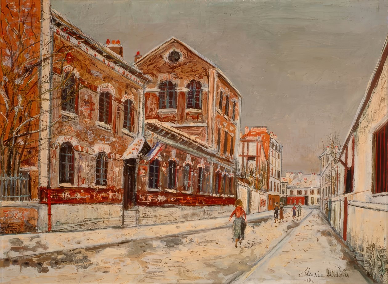 En skola i förorten (Ecole en banlieu) av Maurice Utrillo