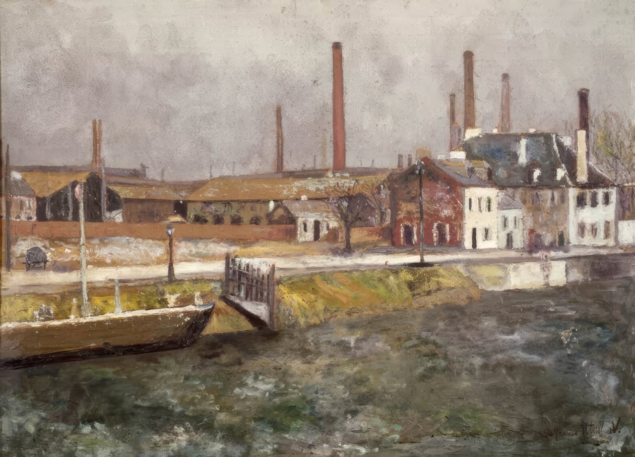 Canal Saint-Denis av Maurice Utrillo