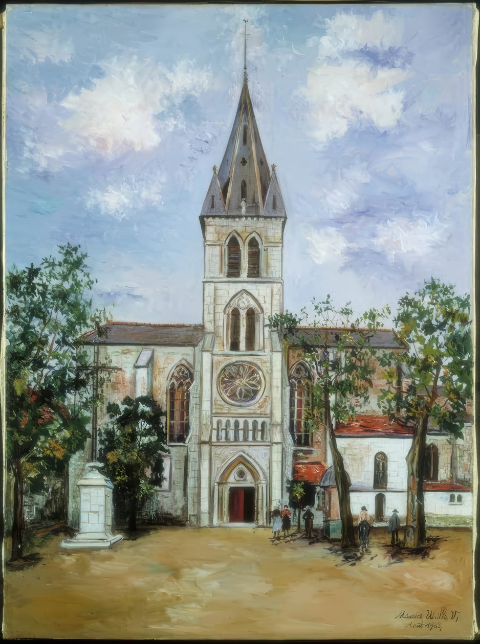 Saint-Pierre-kyrkan, Orthez, Pyrenéerna av Maurice Utrillo