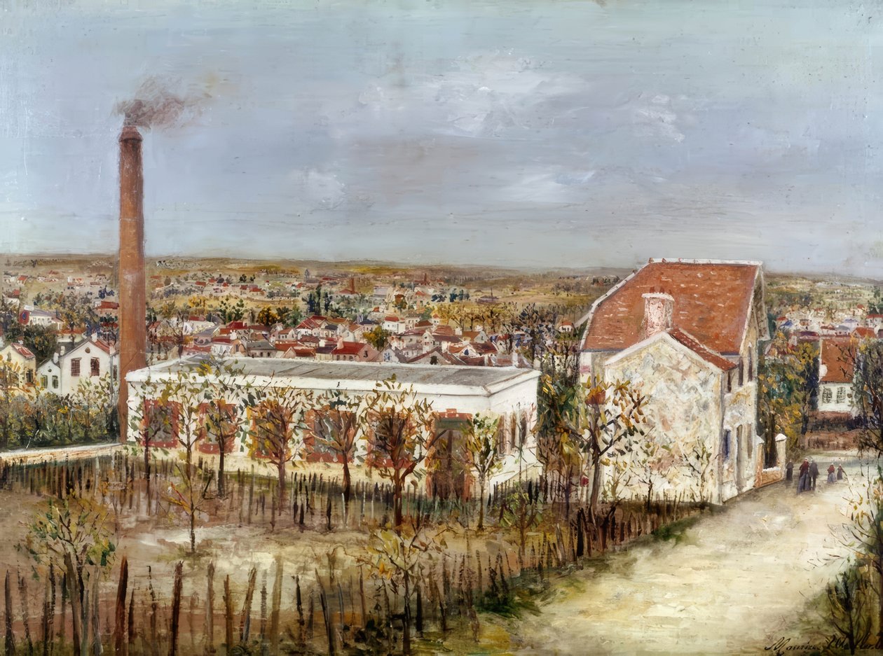 Fabrik in Sannois av Maurice Utrillo