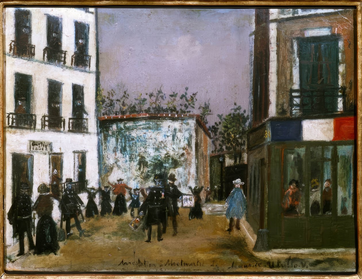 Arrestering på Montmartre av Maurice Utrillo