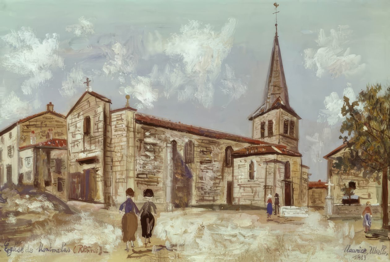 Kyrkan i Montmelas av Maurice Utrillo