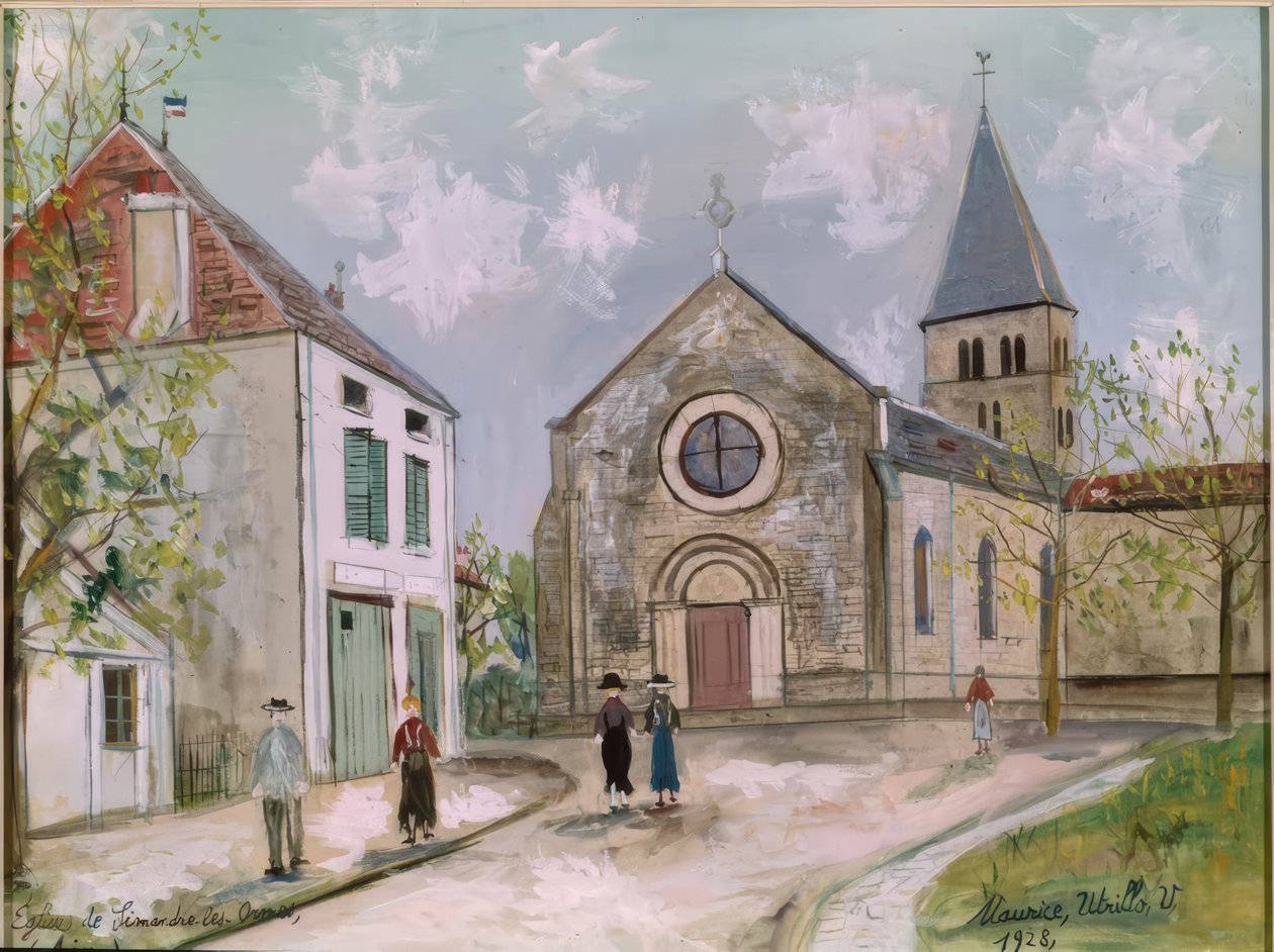 Kyrkan i Simandre av Maurice Utrillo