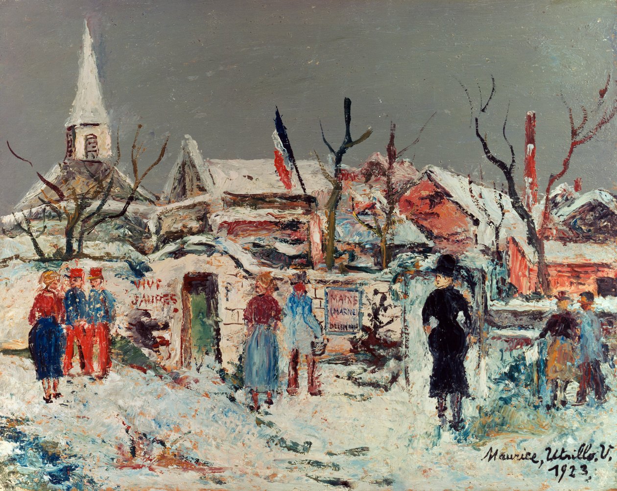 Landskap under snön, Maixe av Maurice Utrillo