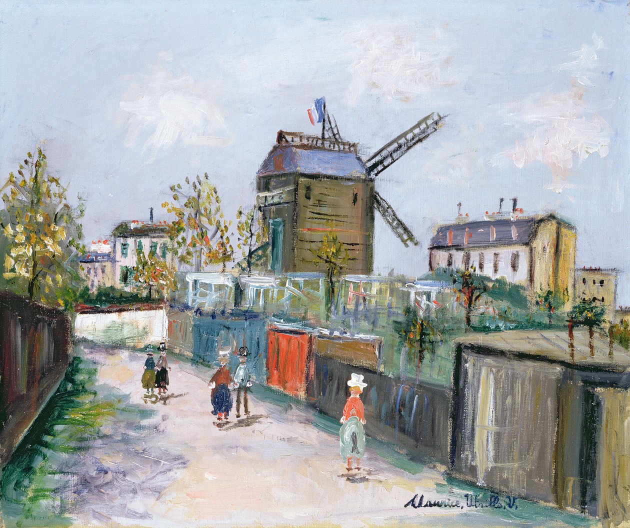 Le Moulin de la Galette, ca 1930 (olja på duk) av Maurice Utrillo
