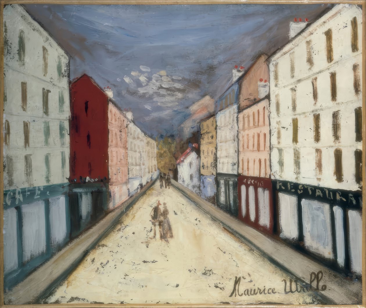 Pariser Straße av Maurice Utrillo