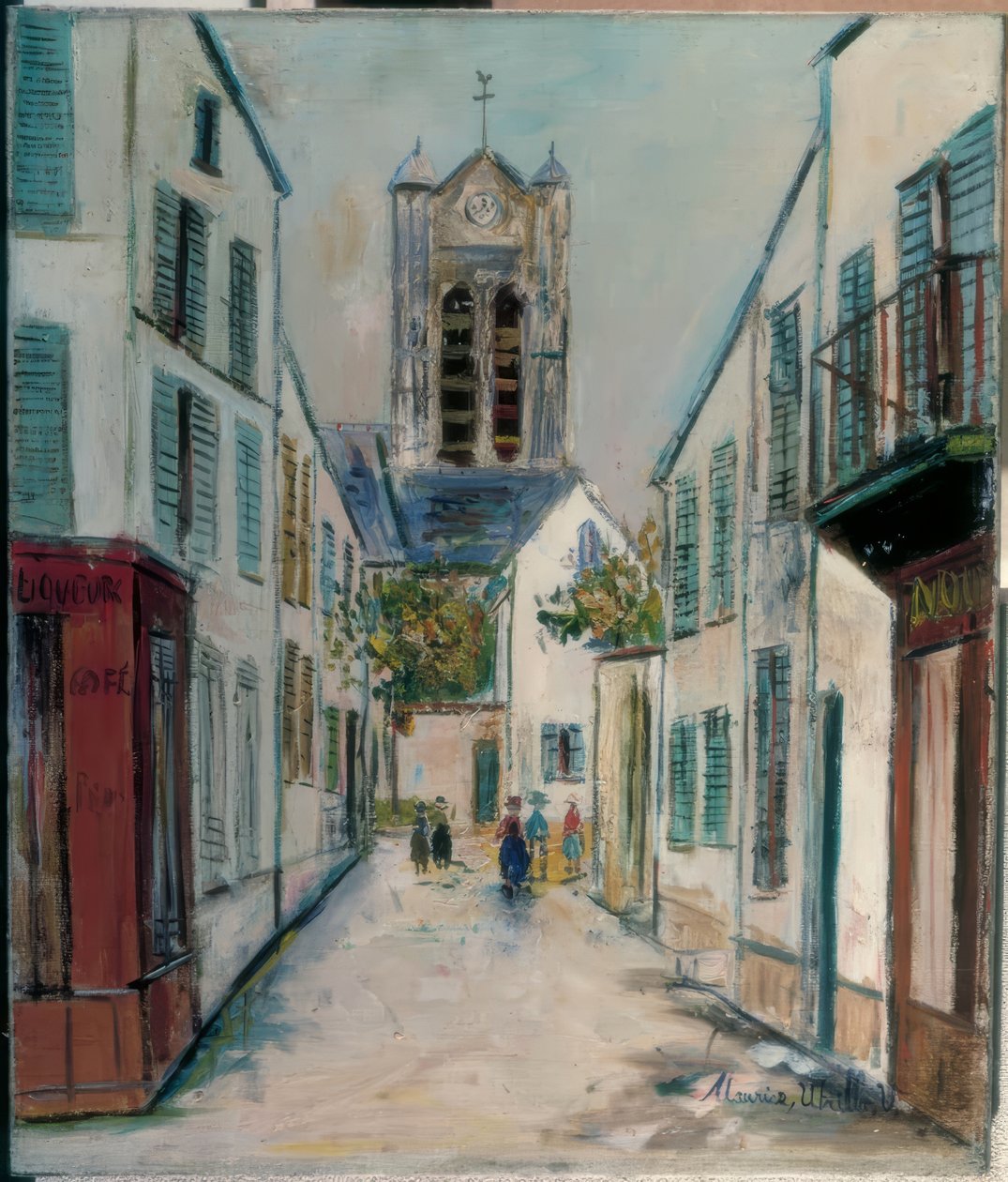 Pariser Straße av Maurice Utrillo