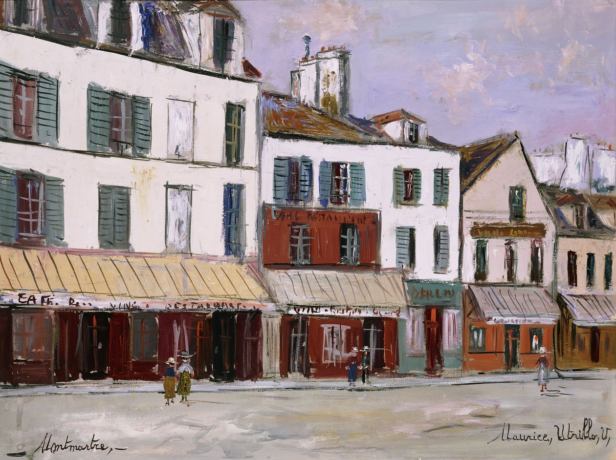 Restaurang La Mère Catherine, Montmartre av Maurice Utrillo