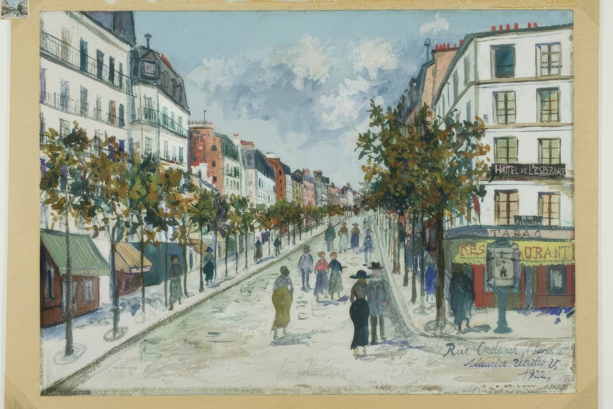 Rue Ordener, Paris av Maurice Utrillo