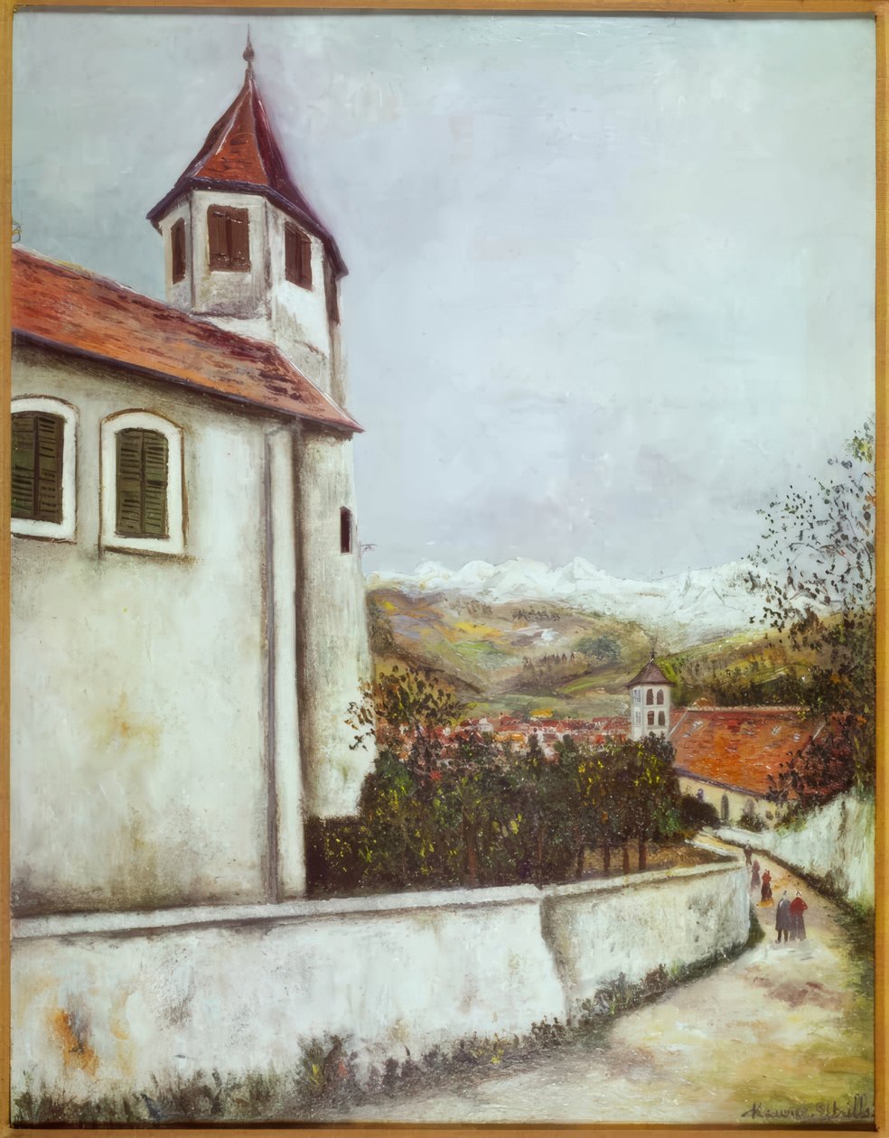 Sallanches och Mont Blanc-gruppen av Maurice Utrillo