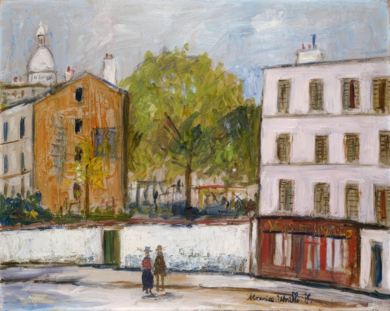 Gata i Montmartre av Maurice Utrillo