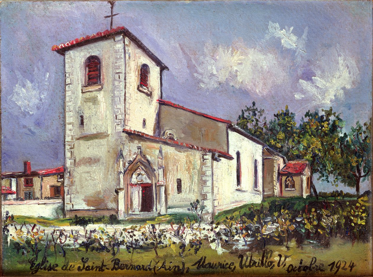 S:t Bernards kyrka, Ain, på sommaren av Maurice Utrillo