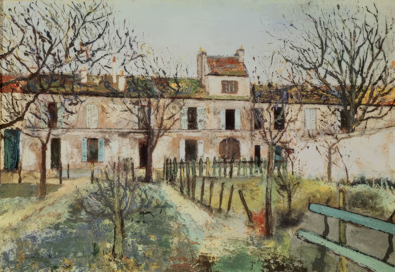 Trädgården i Montmagny  av Maurice Utrillo