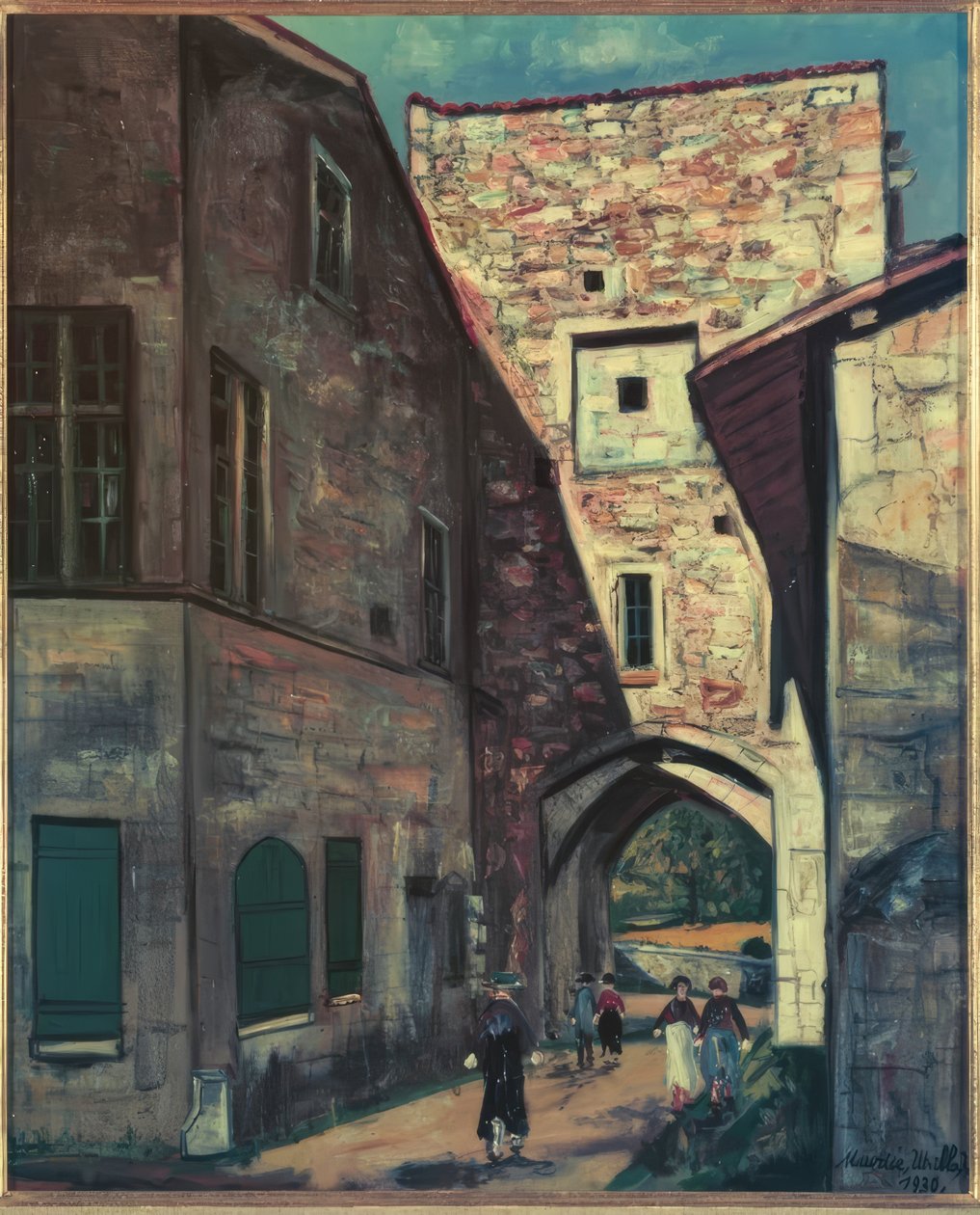 Tor i Pérouges av Maurice Utrillo