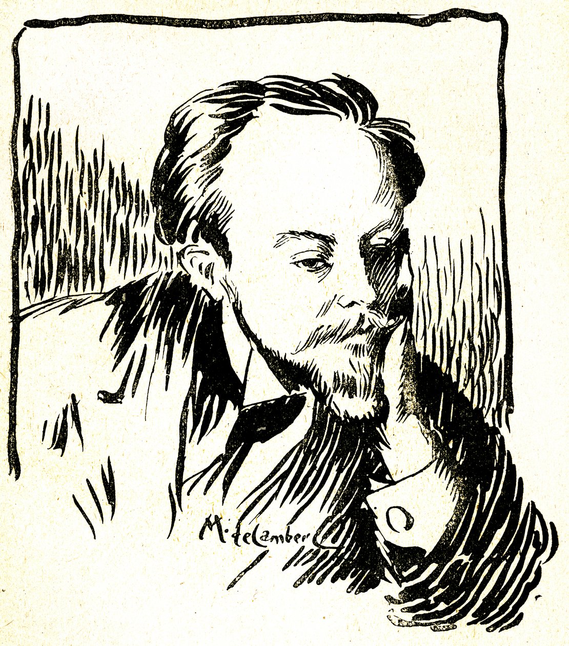 Gustave Le Rouge, ca 1899 (trägravyr) av Maurice Walter Edmond de Lambert