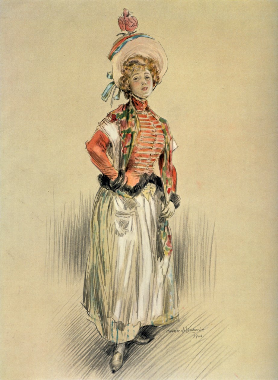 Fröken Brasilien - Rollen som fröken Senedor. - The Montansier, 1904. av Maurice de Lambert