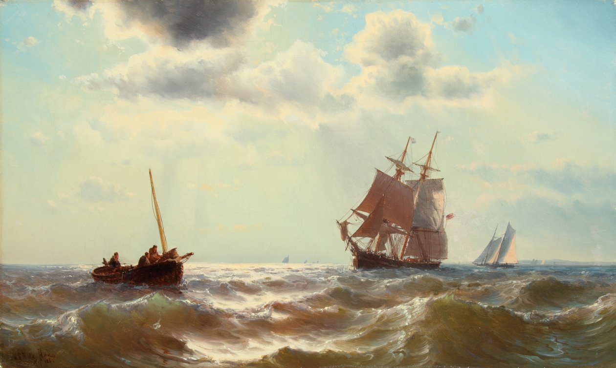Sommarljus på havet 1864 (olja på duk) av Mauritz Frederik Hendrik De Haas