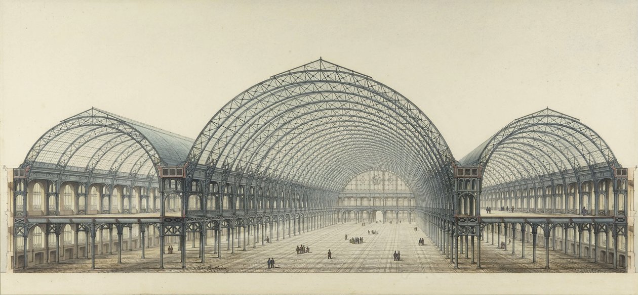 Universal Exhibition 1855. Palace of Industry, cross-section av Max Berthelin