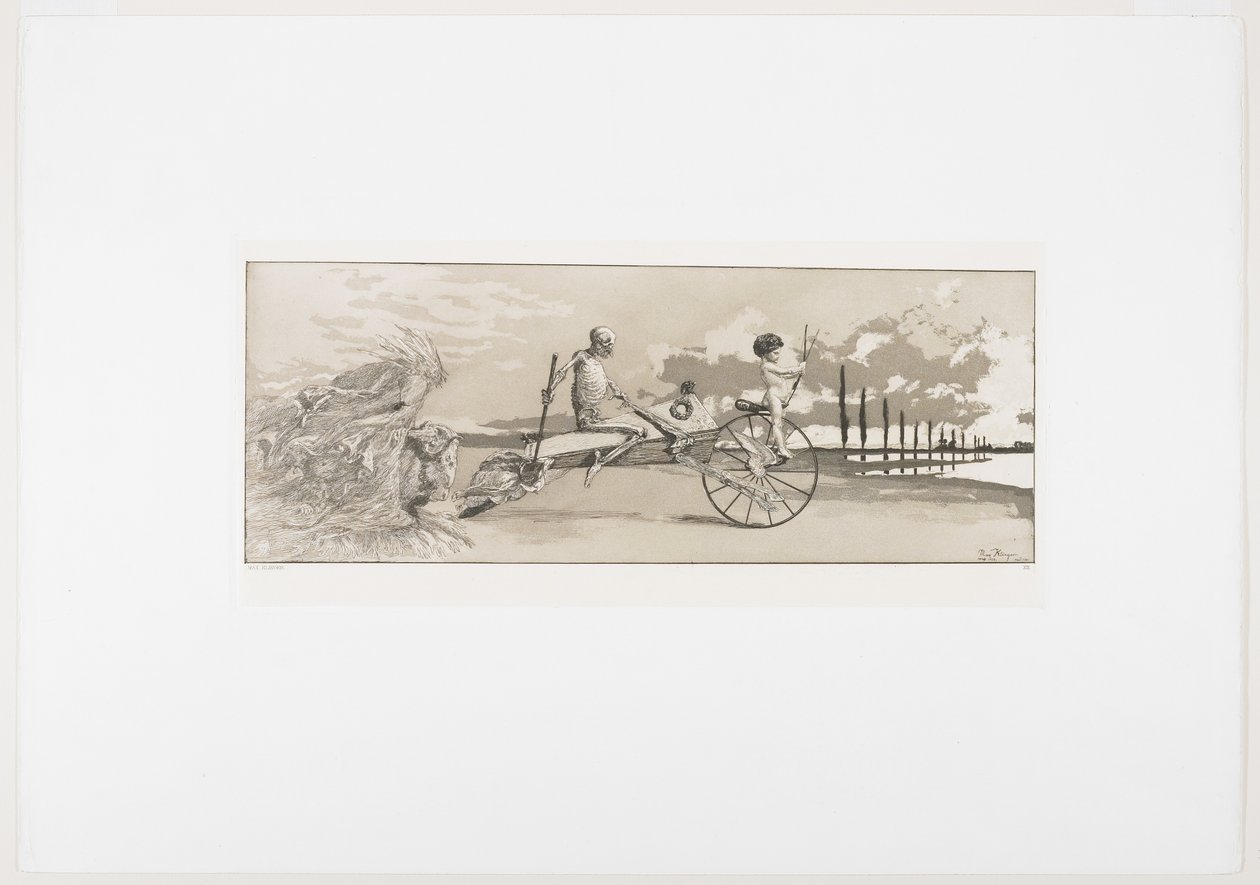 Cupid, Death and the Beyond, från Intermezzi, Opus IV, 1881, 1881 av Max Klinger