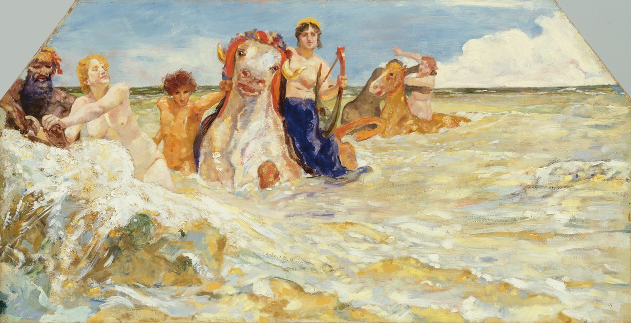 Havsgudar i surfing, 1884-85 av Max Klinger