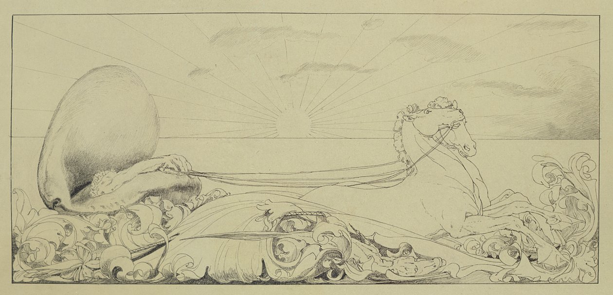 Triumph, från serien om tio plåtar från Paraphrase on the Discovery of a Glove, 1878 publicerad 1881 (indisk bläck på papper) av Max Klinger